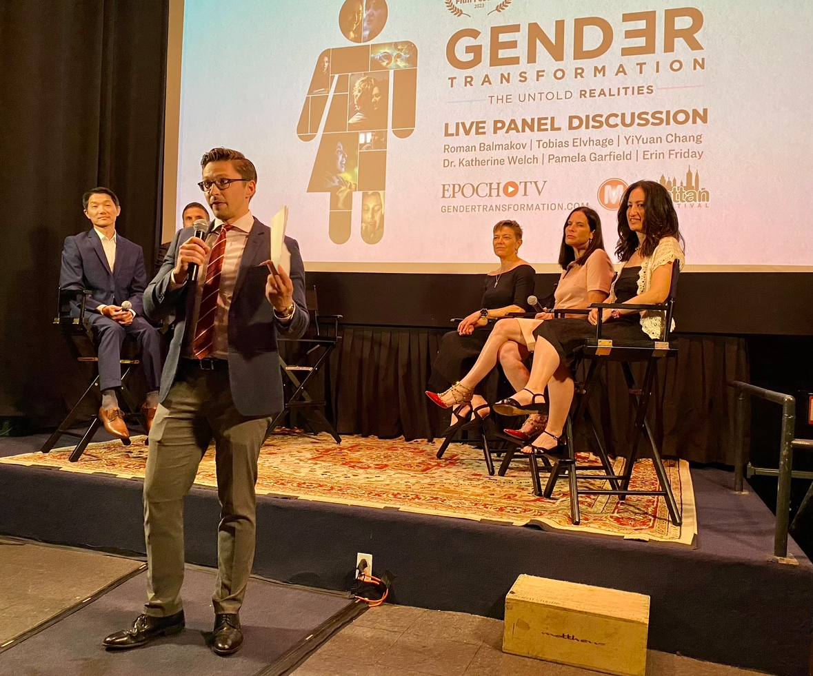 Pamela Garfield-Jaeger on the live panel for the documentary Gender Transformation: The Untold Realities
