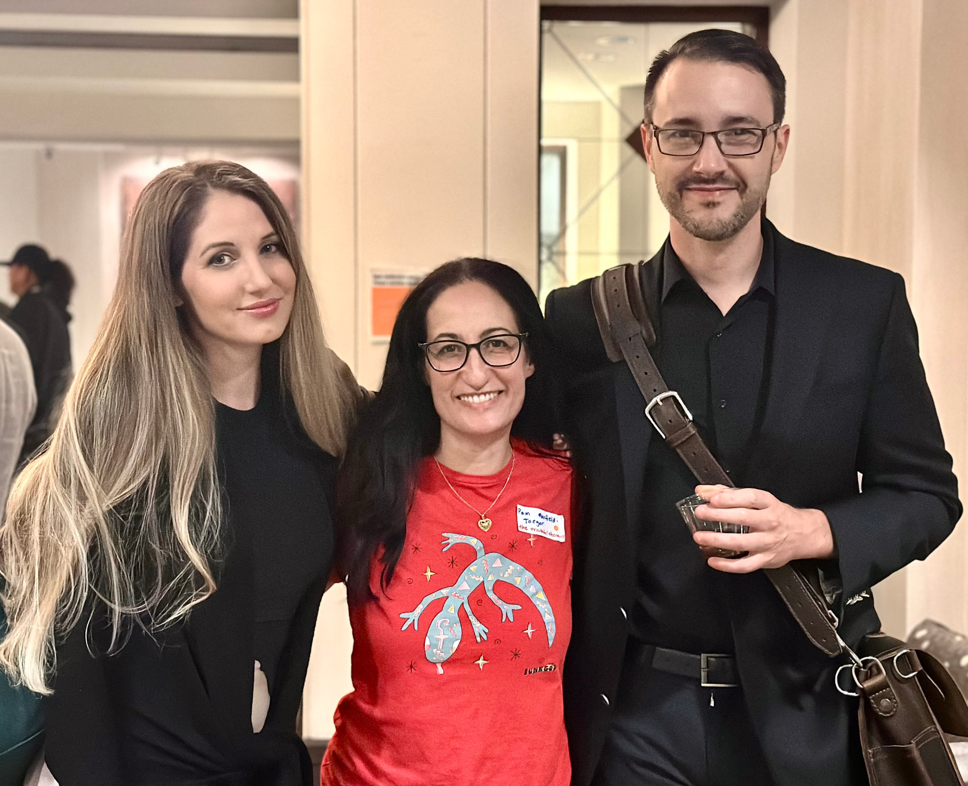 Pamela Garfield-Jaeger with Collin Wright and Christina Buttons of The Manhattan Institute